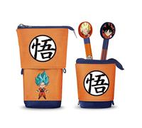 Karactermania Dragon Ball Super-Astuccio Cute + 2 Penne Gel Cancellabili, Arancione, 11,5 x 17 cm