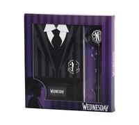 Karactermania – Confezione regalo Mercoledì Uniform – Diario A6 + Penna a sfera – Fashion Nero