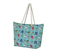 Karactermania Sanrio Hello Kitty Palms-Borsa da Spiaggia Soleil, Turchese, 52 x 37 cm