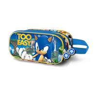Karactermania Sonic The Hedgehog Easy-Astuccio 3D Doppio, Blu, 22 x 10 cm