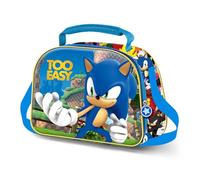Karactermania Sonic The Hedgehog Easy-Borsa Porta Merenda 3D, Blu, 26 x 20 cm