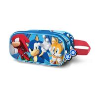 Karactermania Sonic The Hedgehog Heroes-Astuccio 3D Doppio, Blu, 22 x 10 cm