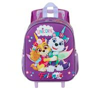 KARACTERMANIA | Zaino per bambini Paw Patrol - Zaino scolastico con design Paw Patrol - Trolley rosa con cerniera - Zaino grande e spazioso - Zaino scolastico - Scuola - Modello 08480 ATTENZIONE: PERI
