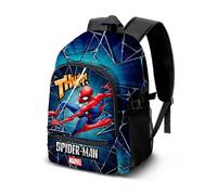 Marvel Spiderman Skills-Zaino Fight 3.0, Nero, 31 x 41 cm, Capacità 22 L