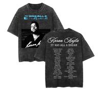 Karan Aujla It was All A Dream The World Tour Maglietta in cotone lavato casual a maniche corte, Nero , L