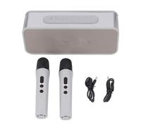 Karaoke Altoparlante Bluetooth wireless con 2 microfoni Altoparlante scheda audio portatile Chip DSP integrato per feste in casa Bambini Adulti ABS Silicone 5200mAh Batteria 1700g