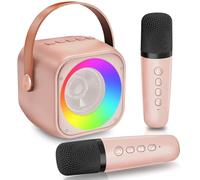 Karaoke con Microfono Bambina, Microfono Karaoke Bambini Ragazze 3 4 5 6 7 8 9 10 11 12 Anni, Microfono per Bambini con 5 Voci Magiche, Regalo di Compleanno, Giocattoli per Feste, Campeggio, Viaggi