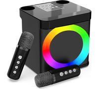 Karaoke con microfono,Karaoke professionale completo, Bluetooth cassa con microfono, karaoke per tv, karaoke portatile Wireless, Ricaricabile, Luce LED, Prima scelta per i regali