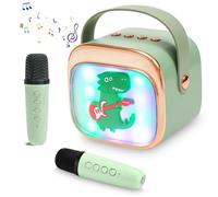 karaoke macchina bambini con 2 microfono karaoke bambini macchina karaoke portatile karaoke con luce LED ed effetti di cambiamento vocale, regali per età 5-12 bambini, ragazzi, ragazze