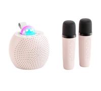 Karaoke macchina portatile, altoparlante Karaoke-2 microfoni senza fili Altoparlante Karaoke con Altoparlante Karaoke Cambio vocale con un design leggero, per divertirsi