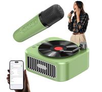 Karaoke Machine For Kids, Retro Singing Toy, Fun Small Karaoke Speaker With Microphone, Handheld Portable Music Player, Built In LED Lights, Rechargeable Battery, 1200mAh