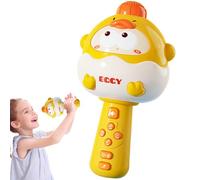 Karaoke Machine for Kids, Wireless Girls Microphone Singing System, Portable Karaoke Speaker with Handheld Microphone for Home, Dance, Fun, 4.21x7.56x3.94 inches, Yellow/Pink