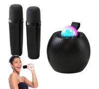 Karaoke Machine - Lettore musicale che altera la voce con microfoni wireless doppi, console di illuminazione | Apparecchiature audio portatili per intrattenimento al coperto all'aperto, Her