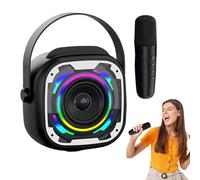 Karaoke Machine, Microfono Portatile Speaker, 5.59in Handheld Singing Device, Built in Music Amplifier, RGB Light Effects for Home, Party, Performance, Fun Entertainment