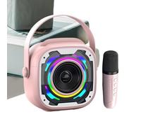 Karaoke Machine, Microphone Speaker, Handheld Singing Device with Handle and RGB Lights, Music Amplifier, Premium Quality Portable Compact Ideal for Home Party Performance Use