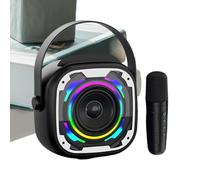 Karaoke Machine, Portable Microphone and Speaker, 1200 mAh Handheld Singing Device with Handle and RGB Lights, Music Amplifier for Home Parties, Performances, Outdoor Events, Wireless
