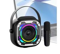 Karaoke Machine, Wireless Microfono Speaker, Handheld Singing Device Lights and Carry Handle, Amplifier Portable Music for Home, Party, Performance, Travel, Kids, Gathering