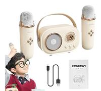 Karaoke Mic with Speaker, Karaoke Microphones Set, Portable Karaoke Combo Set, Travel Karaoke Mic with Charging Cable, Rechargeable Small Karaoke Microphones for Fun