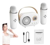 Karaoke Mic with Speaker, Karaoke Microphones Set, Portable Karaoke Combo Set, Travel Karaoke Mic with Charging Cable, Rechargeable Small Karaoke Microphones for Fun
