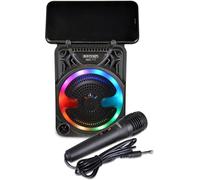 Bontempi | Mini Speaker Wireless con Microfono e Luci RGB, 125x125x180mm, Funzione Radio