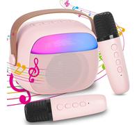 ✅Karaoke per Bambini 2 Microfoni Bluetooth Macchina Karaoke Senza Fili Portatile