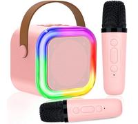 Karaoke per Bambini con 2 Microfono Wireless Karaoke, Regalo Bambina 3-12 Anni Microfono Bluetooth Bambini Giochi Bambina 3-12 Anni Canta Tu Karaoke Bambini Unicorno Bambina Regalo