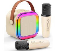 Karaoke per Bambini con 2 Microfono Wireless Karaoke, Regalo Bambina 3-12 Anni Microfono Bluetooth Bambini Giochi Bambina 3-12 Anni Canta Tu Karaoke Bambini Unicorno Bambina Regalo