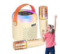 Karaoke Portatile | Lettore musicale e scatola audio con a LED - Altoparlante portatile con microfono | per la pratica del canto a casa, viaggi, feste di compleanno e