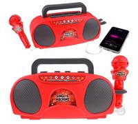 Karaoke portatile per bambini con microfono, rosso