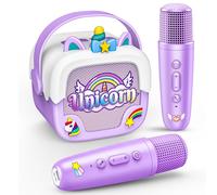 KARAOKE UNICORNO PER BAMBINI CON 2 MICROFONI GIOCHI DIVERTENTI PER FESTE E CANTO