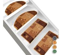 Karat Akzent, tappetino per scale, antiscivolo, adesivo per scale, tappetino per gradini (Beige, Semicircolare)