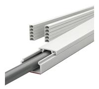 KARAT Canalina bianca autoadesiva, 1 m, 10 pezzi, 15 x 10 mm, nastro adesivo in schiuma pronto per il montaggio a parete (Oskar 15 x 10 mm)