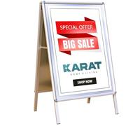 KARAT Fermaporta per il cliente DIN A1 - Espositore per marciapiede - Cartellone pubblicitario - Supporto per manifesti - di alta qualità con pellicola protettiva - resistente alle intemperie