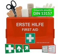 KARAT kit primo soccorso DIN 13157:2021 con supporto a parete e adesiv