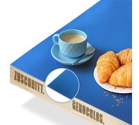 KARAT Pellicola protettiva colorata per tavolo con bordo smussato, tovaglia a scelta, colore e dimensioni a scelta, pellicola protettiva (impero, blu, 80 x 55 cm)