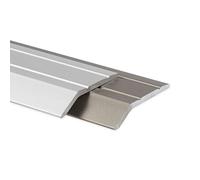 KARAT Profilo di bilanciamento dell'altezza in alluminio, 1 pezzo, lunghezza 1 m, larghezza 30 mm, profilo di transizione preforato con materiale di fissaggio, guida per pavimento per compensazione