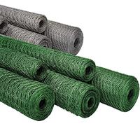 KARAT Rete per galline pulcini uccellini, tessuto metallico, filo da coniglio, recinto del balcone, pollaio, giardino voliera, recinto in acciaio maglia esagonale (verde, altezza 75 cm, lunghezza 10 m