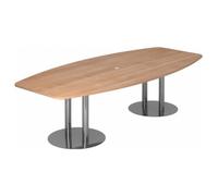 KARAT S 28 C - Karat tubo con piedistallo / cromato 280 x 130 Noce