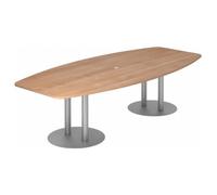 KARAT S 28 S - Karat tubo con piedistallo / argento 280 x 130 Noce