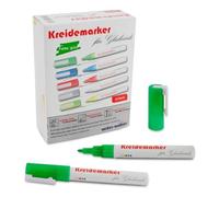 KARAT Set di pennarelli non permanenti per lavagne bianche e superfici lisce, colori vivaci, cancellabili a secco, inchiostro a base d'acqua, inodore (Kreidemarker verde, 5, unità)