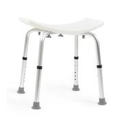 KARAT Sgabello da doccia Noah Plus, altezza regolabile 37,5 - 49,5 cm, portata fino a 136 kg, sgabello da bagno per anziani, sgabello da bagno, piedini in gomma antiscivolo