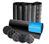 KARAT Tappetino in gomma al metro, in molte strutture, tappetino antiscivolo, tappetino per pavimento, lamiera lacrimata, rivestimento per pavimenti (a quadri, 140 x 250 cm)