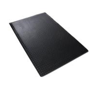 KARAT Tappeto antifatica Heavy-Duty Diamond per postazioni di lavoro in piedi, progettato ergonomicamente durevole, superficie antiscivolo adatta per il pavimento industriale (nero, 60 x 90 cm)