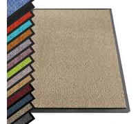 KARAT - Tappeto antisporco Sky - Zerbino per porta antiscivolo e facile manutenzione - Zerbino per interni ed esterni - Tappeto per porta a pelo melange - Ocre-nero, 90 x 600 cm
