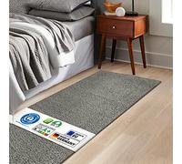 KARAT Tappeto Shaggy Barcelona - Tappeto passatoia per camera da letto e soggiorno, morbido tappeto (80 x 120 cm, grigio)