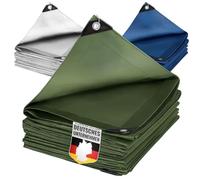 KARAT Telone di copertura 240 g/m², impermeabile, 8 x 12 m, verde, multiuso per la protezione dalle intemperie, ideale per il giardino, resistente ai raggi UV, impermeabile e lavabile