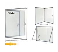 KARAT - Vetrina per display - Insegne da parete in vetro acrilico - Pannello magnetico - Tabelle -Cornici per display con serratura - Armadi in alluminio - formato 3xA4