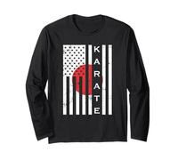 Karate American Japanese Flag Maglia a Manica