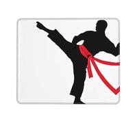(Karate Boy Vector Changeable Belt Color) Tappetini per Il Mouse Soffice Tappetino Mouse Base in Gomma Mousepad per Casa Laptop Gioco 25X30Cm