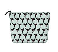 Karate Boy Vector Changeable Cintura Colore Trucco Bag Grande Capacità Canapa Finta, Portatile Con Cerniera Caso Impermeabile Toiletry Pouch
